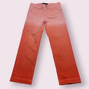 Tommy Bahama Dip Dye Crop Twill Pants 4 NWOT Red Tulip